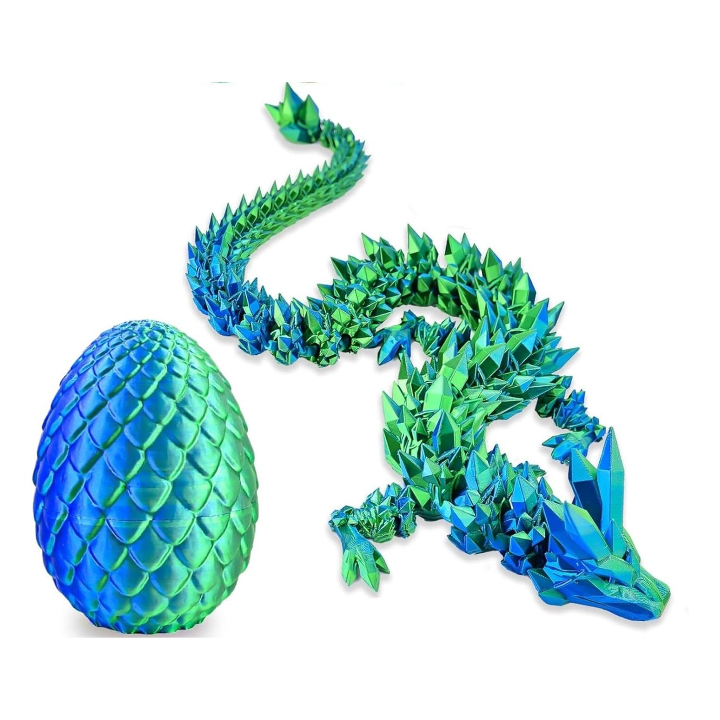 3D Printed Crystal Dragon Egg with Dragon Inside