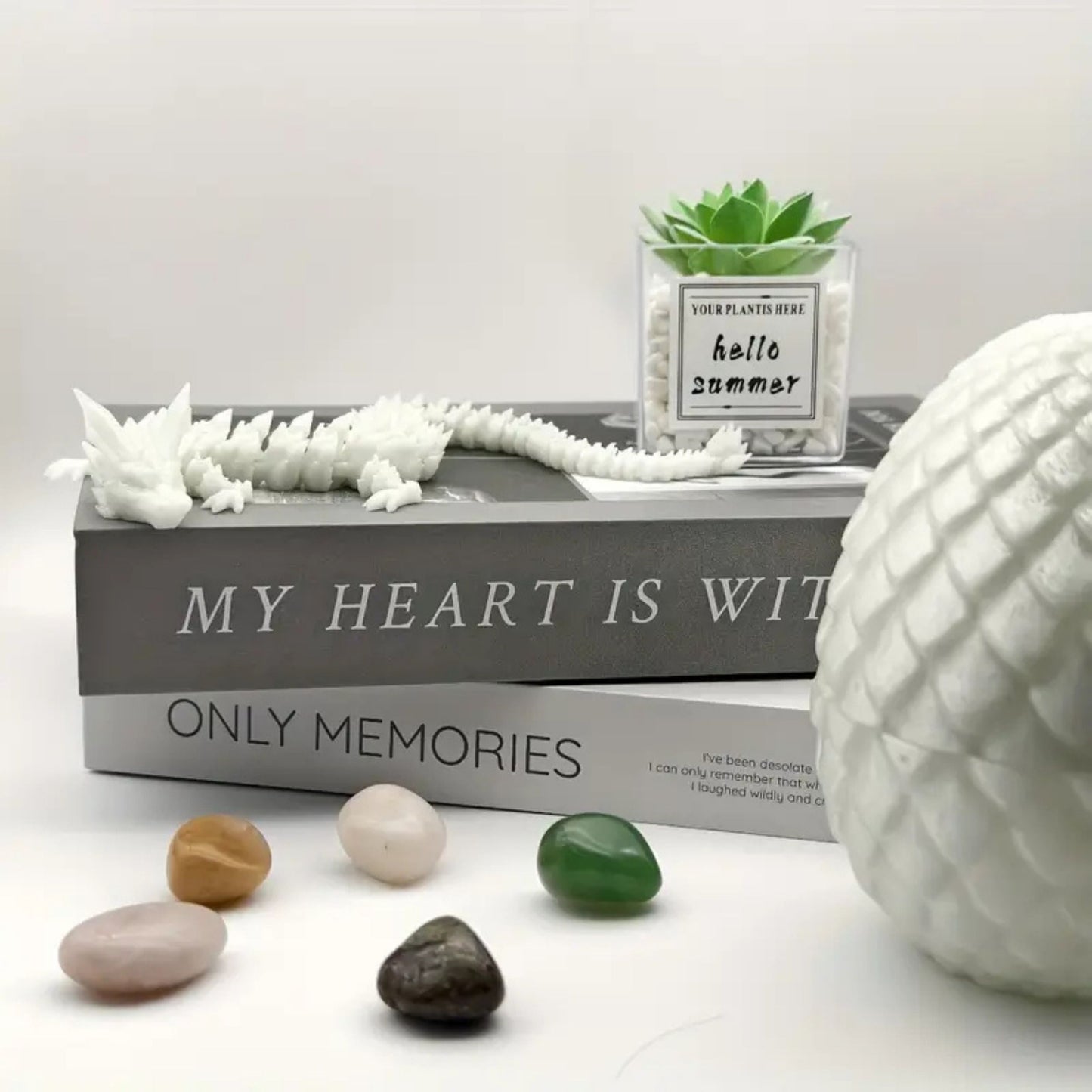 3D Printed Crystal Dragon Egg with Dragon Inside