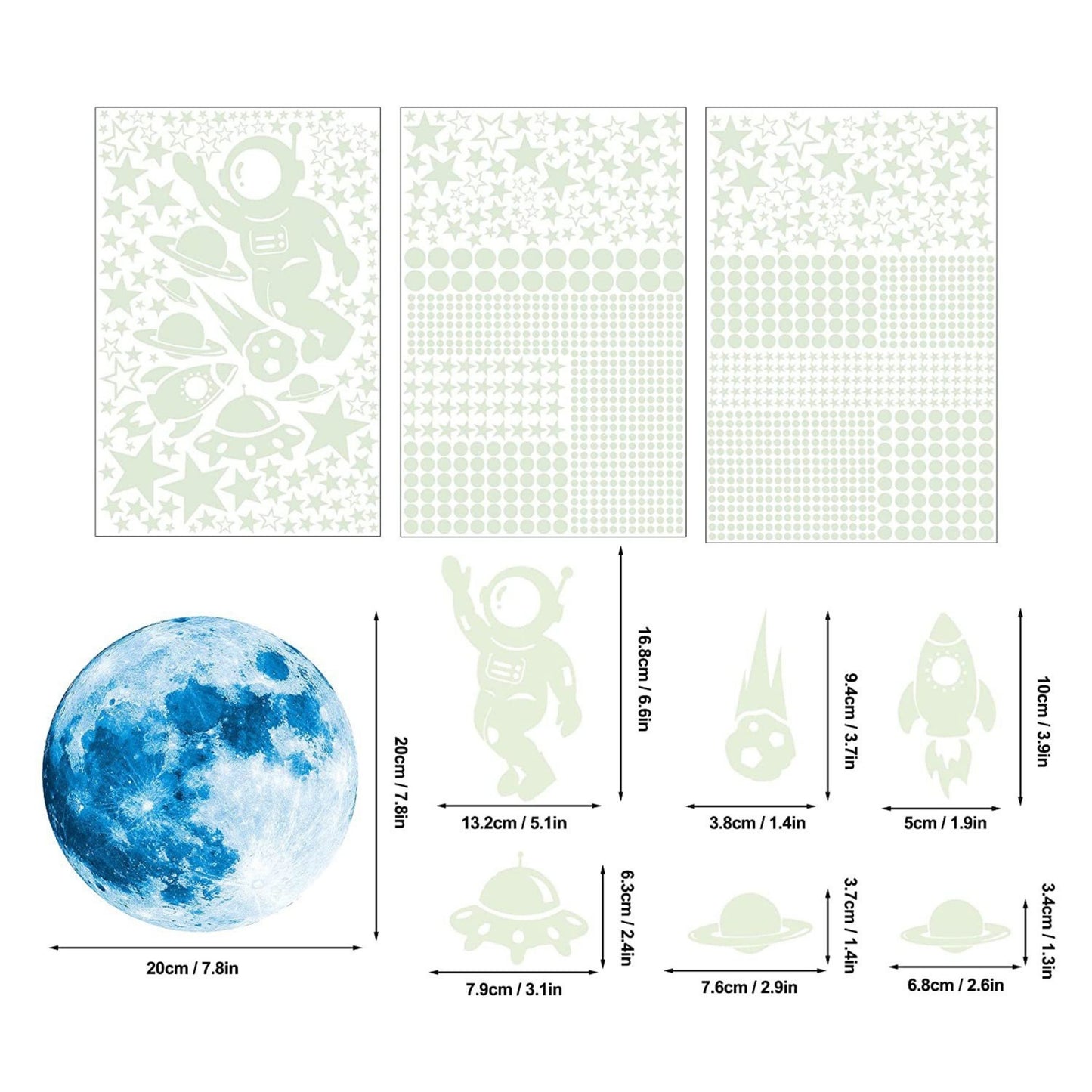 Glow in The Dark Stars for Ceiling Stickers