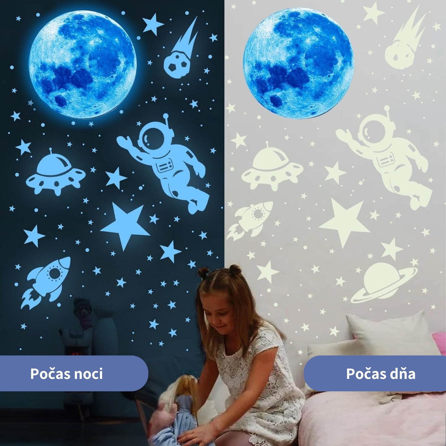 Glow in The Dark Stars for Ceiling Stickers