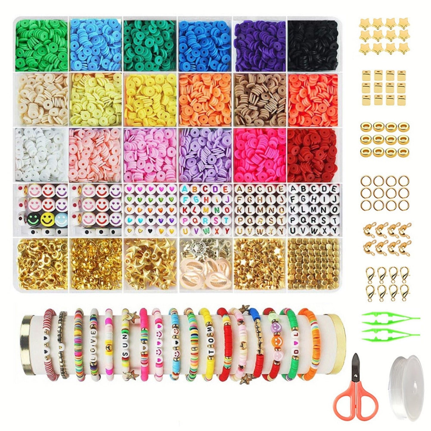 Colourful Polymer Clay bracelet making kits for Bracelets Making Friendship Bracelets