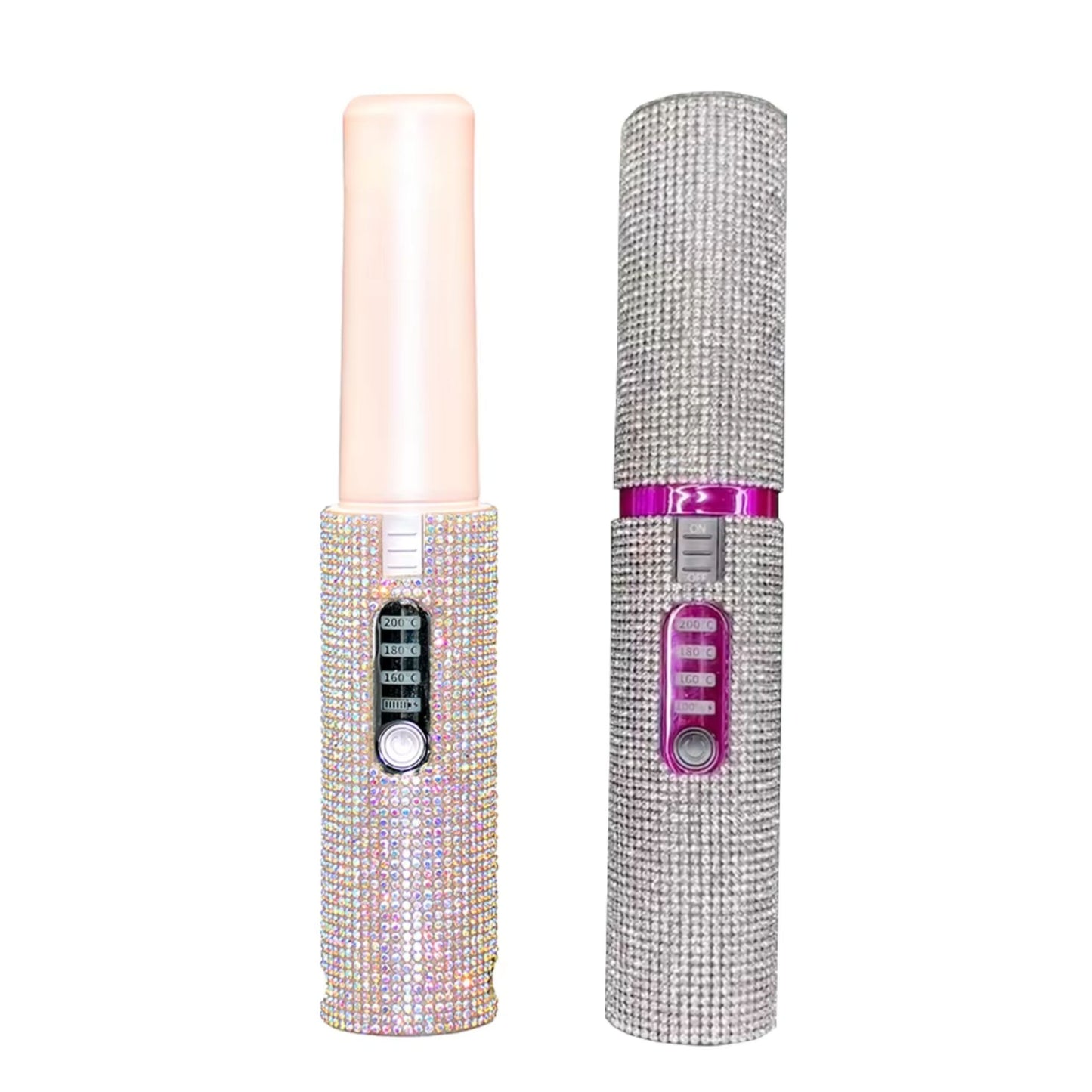 Glittering Flat Iron 2 in 1 Curling Iron With USB Cordless & Rechargeable