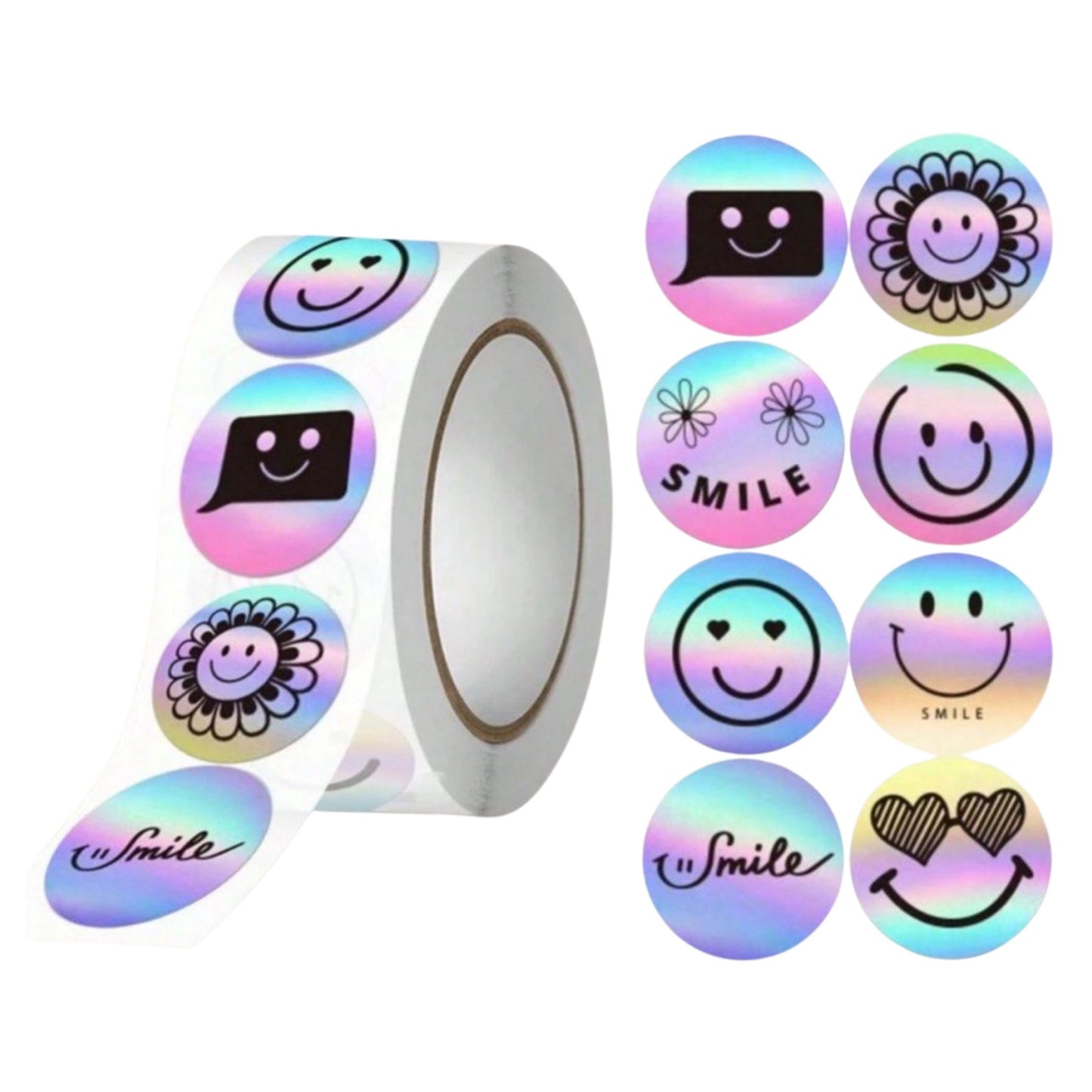 Holographic Sticker roll of 500 pcs