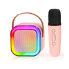 Karaoke Machine for Kids Portable Wireless Bluetooth Speaker with 1 or 2 Microphones and LED Lights