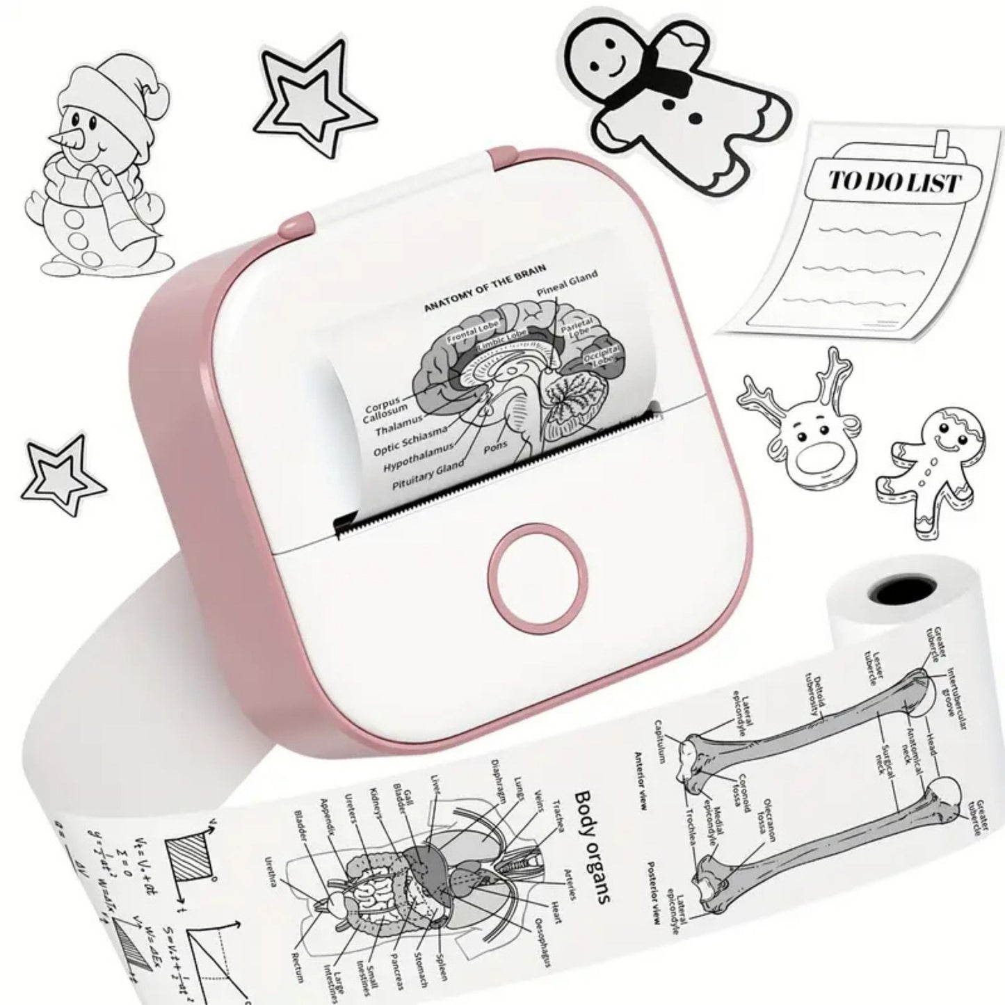 Mini Inkless Thermal Portable Bluetooth Sticker Printer