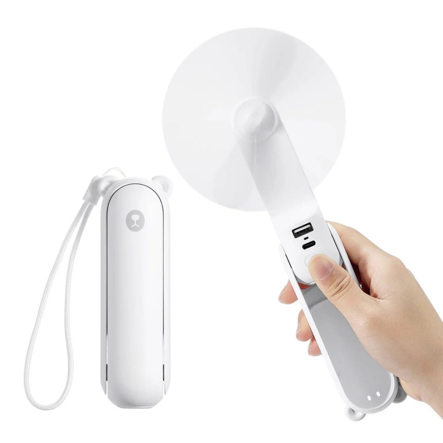 Mini Fan, 3 IN 1 USB Rechargeable Portable Fan