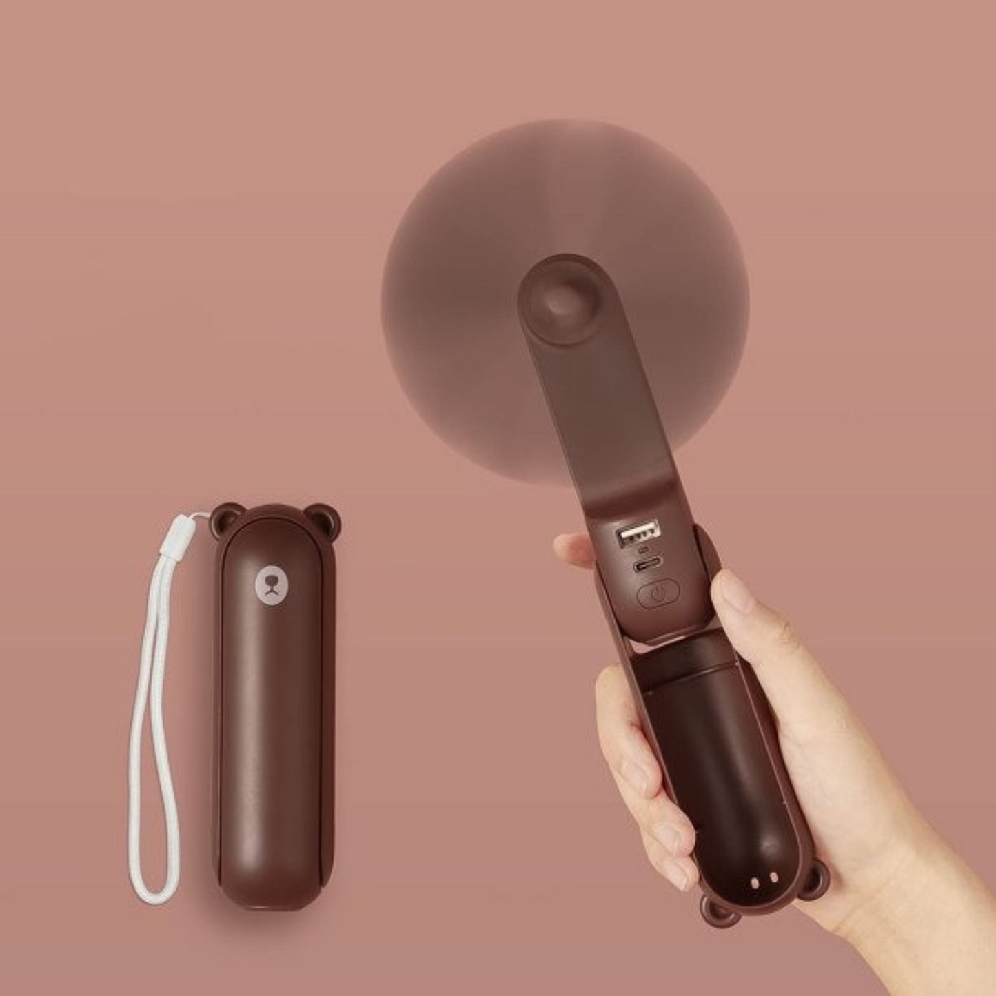 Mini Fan, 3 IN 1 USB Rechargeable Portable Fan