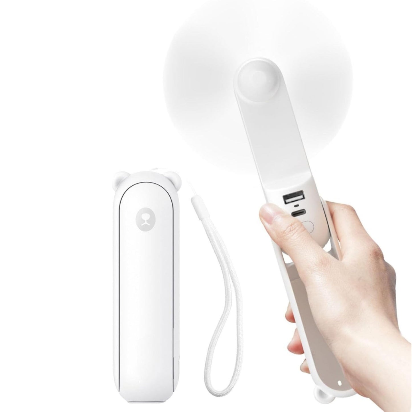 Mini Fan, 3 IN 1 USB Rechargeable Portable Fan