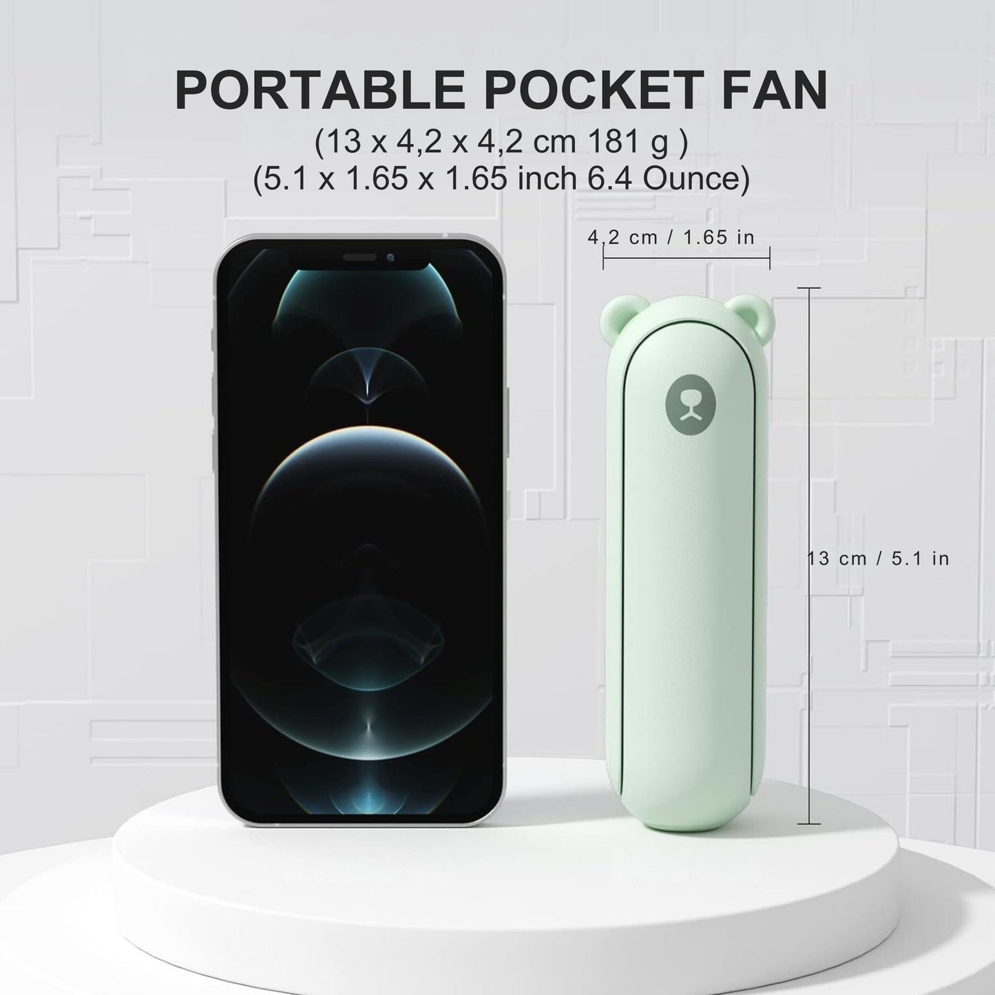 Mini Fan, 3 IN 1 USB Rechargeable Portable Fan