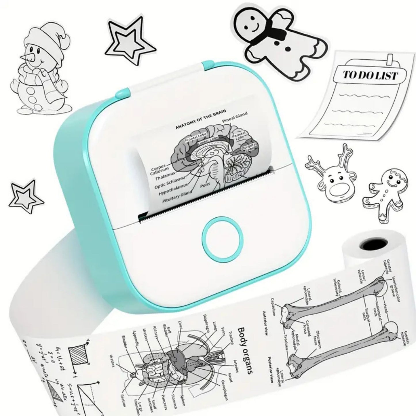 Mini Inkless Thermal Portable Bluetooth Sticker Printer