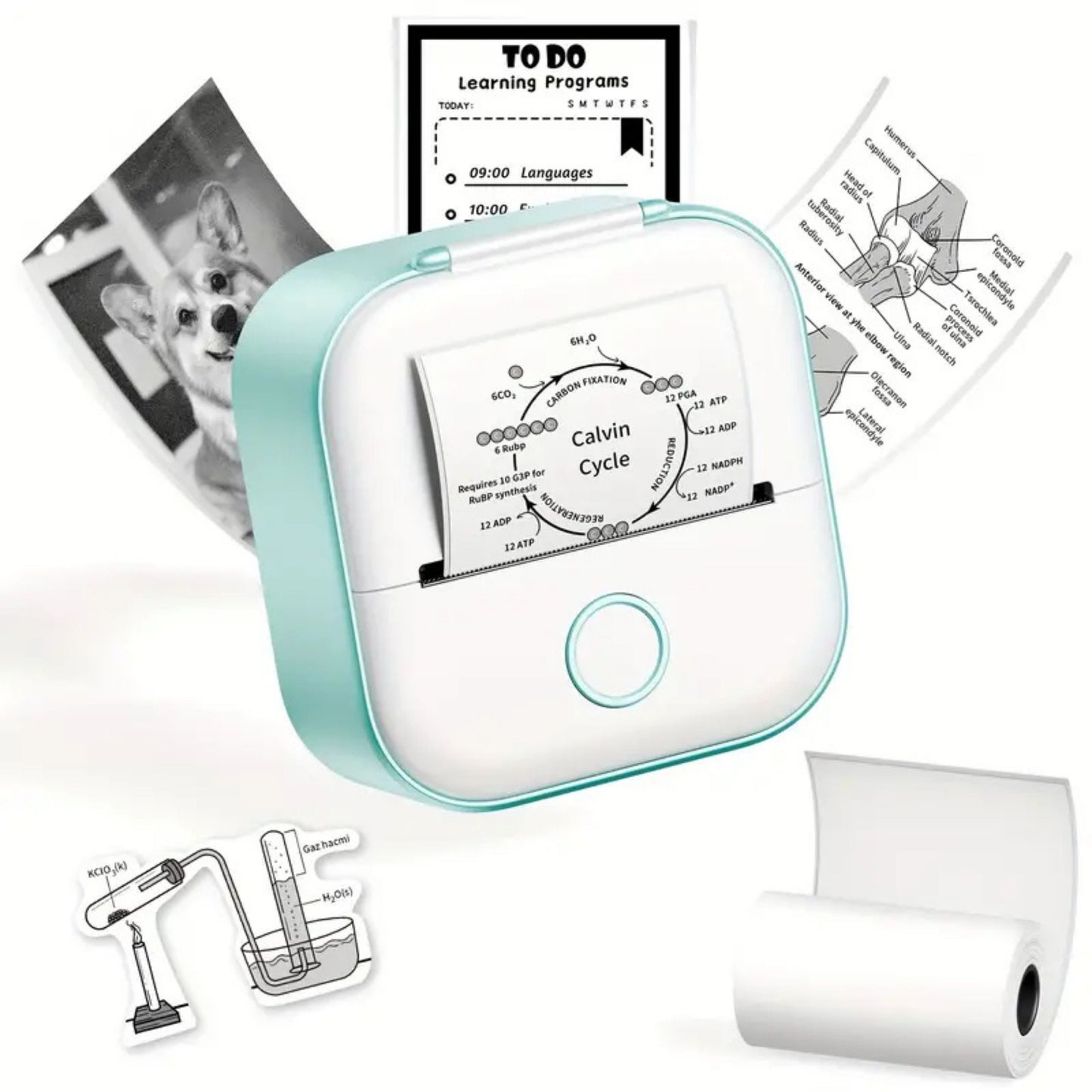 Mini Inkless Thermal Portable Bluetooth Sticker Printer