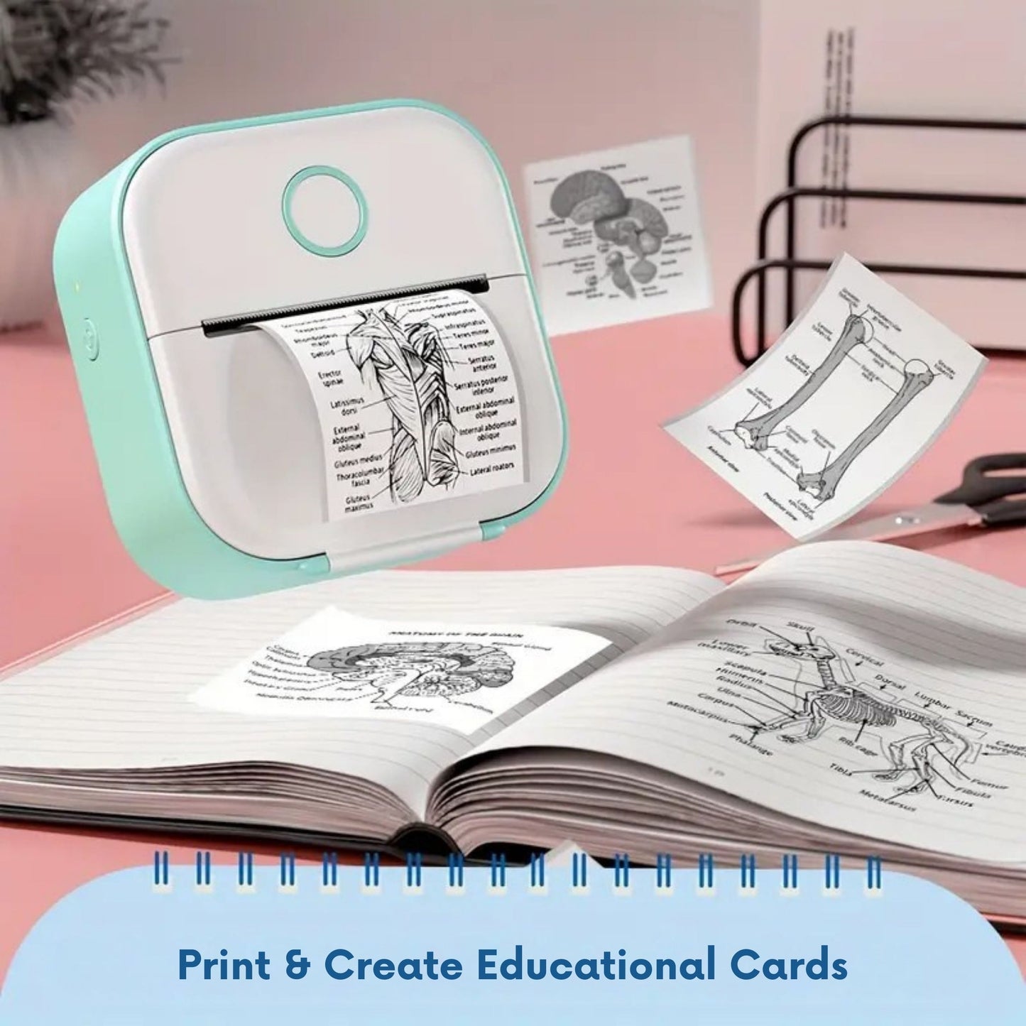 Mini Inkless Thermal Portable Bluetooth Sticker Printer