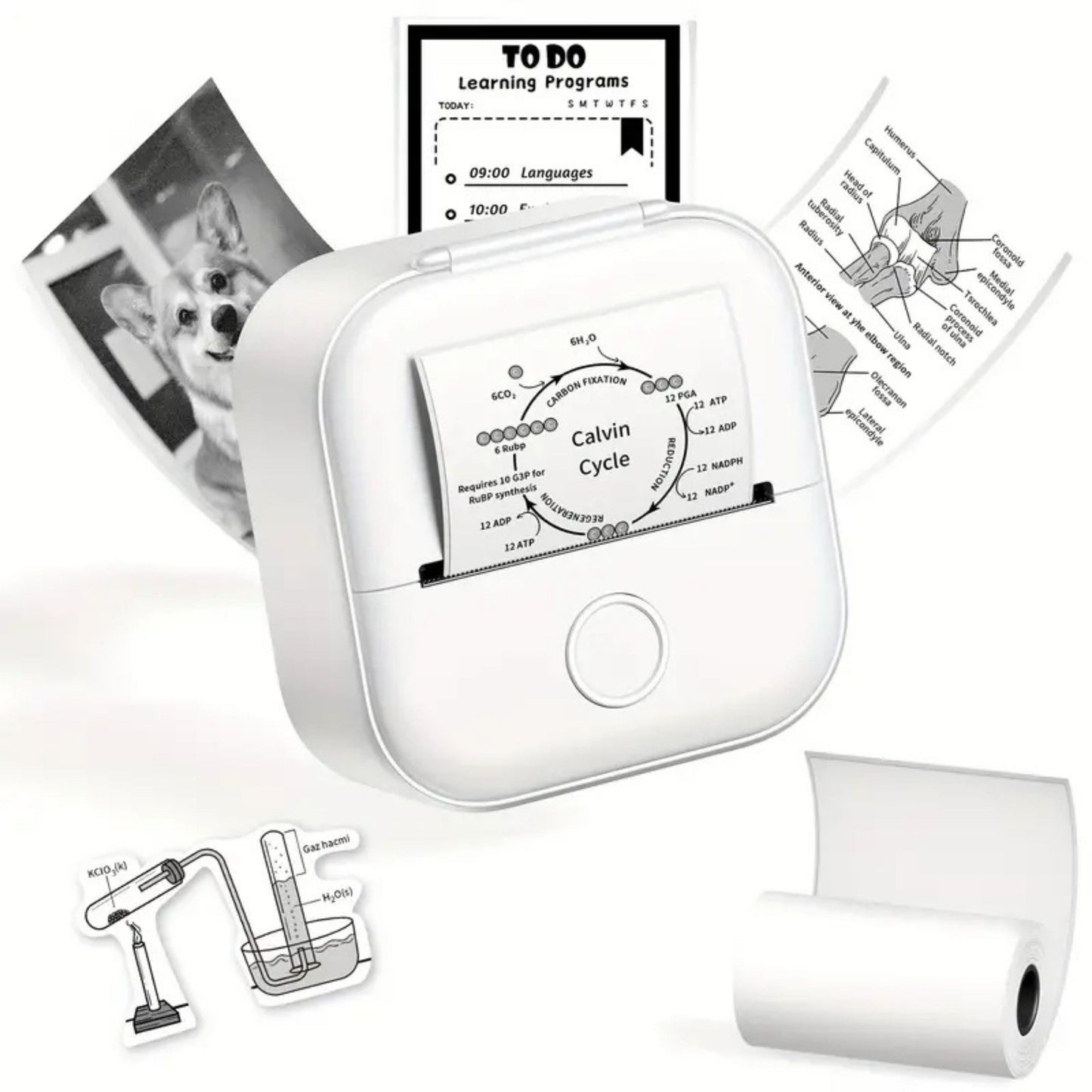 Mini Inkless Thermal Portable Bluetooth Sticker Printer