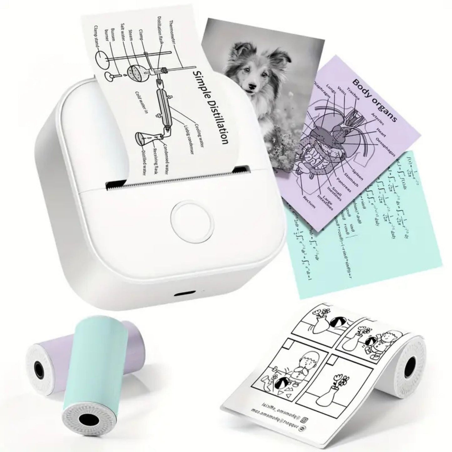 Mini Inkless Thermal Portable Bluetooth Sticker Printer