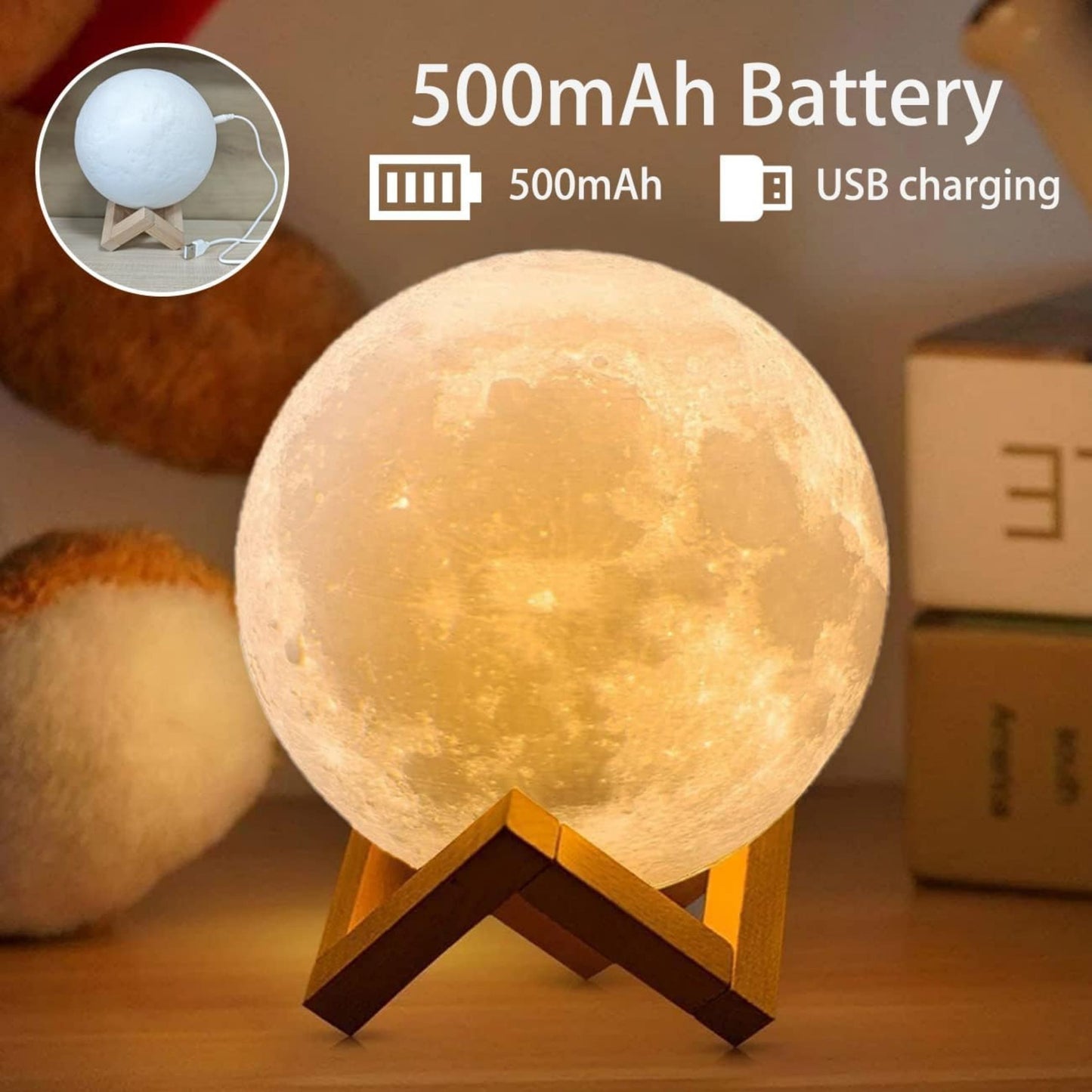 Moon Shaped Lamp LED Galaxy Light