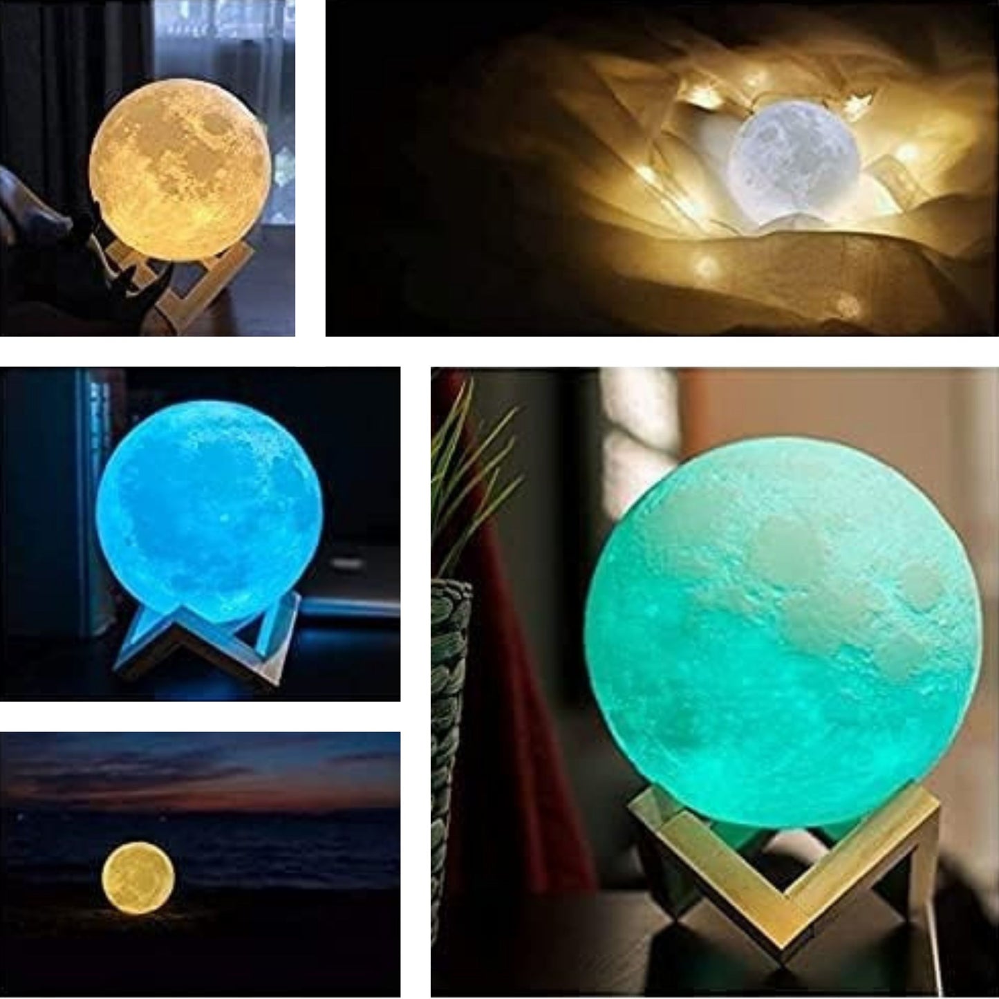 Moon Shaped Lamp LED Galaxy Light