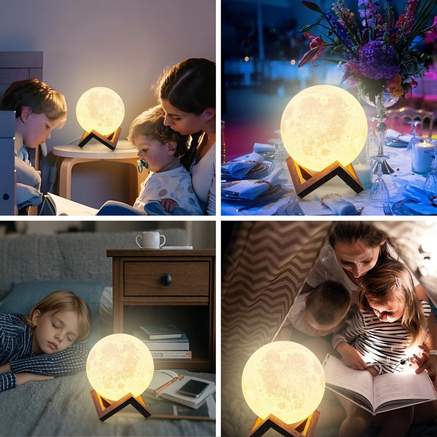 Moon Shaped Lamp LED Galaxy Light