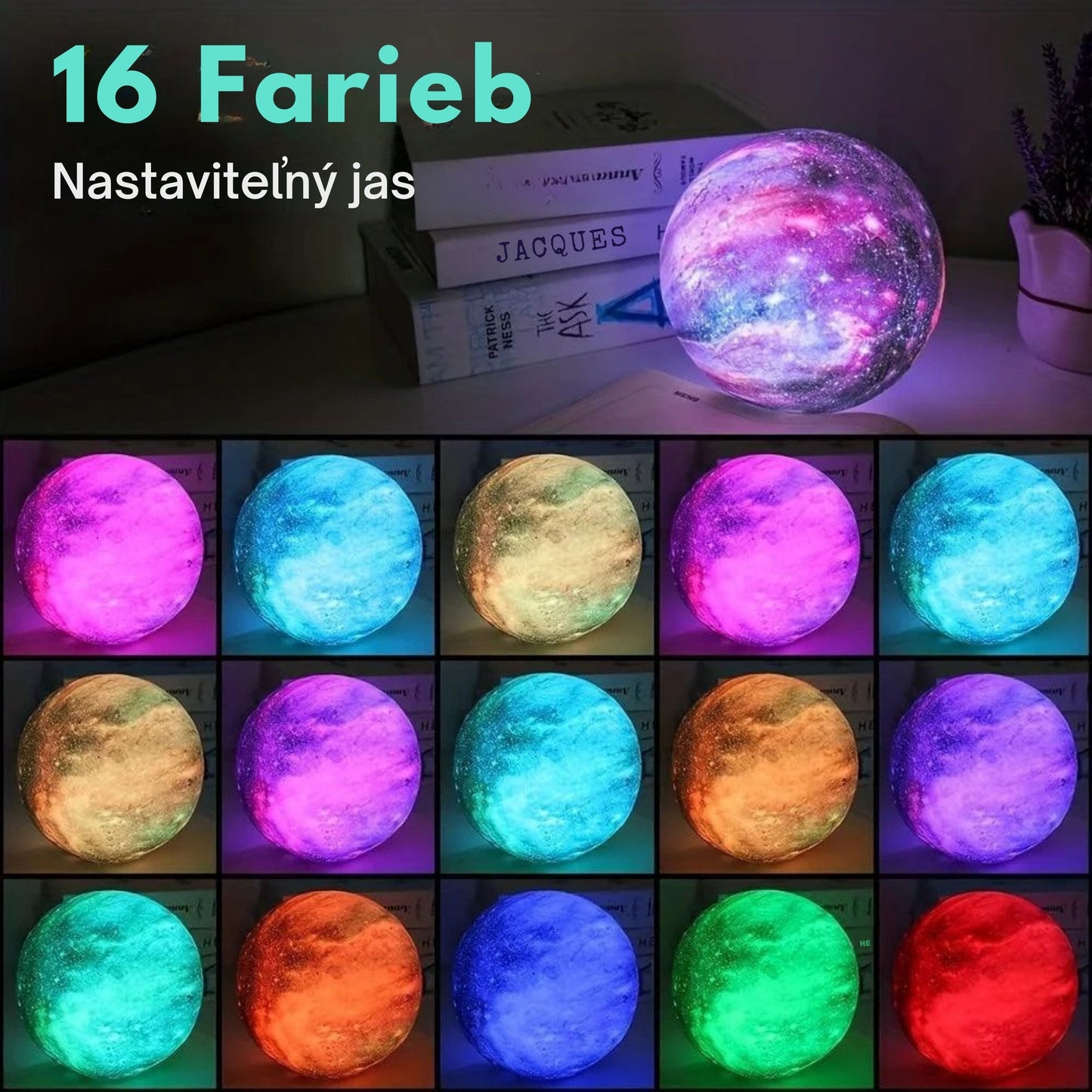 Moon Shaped Lamp LED Galaxy Light
