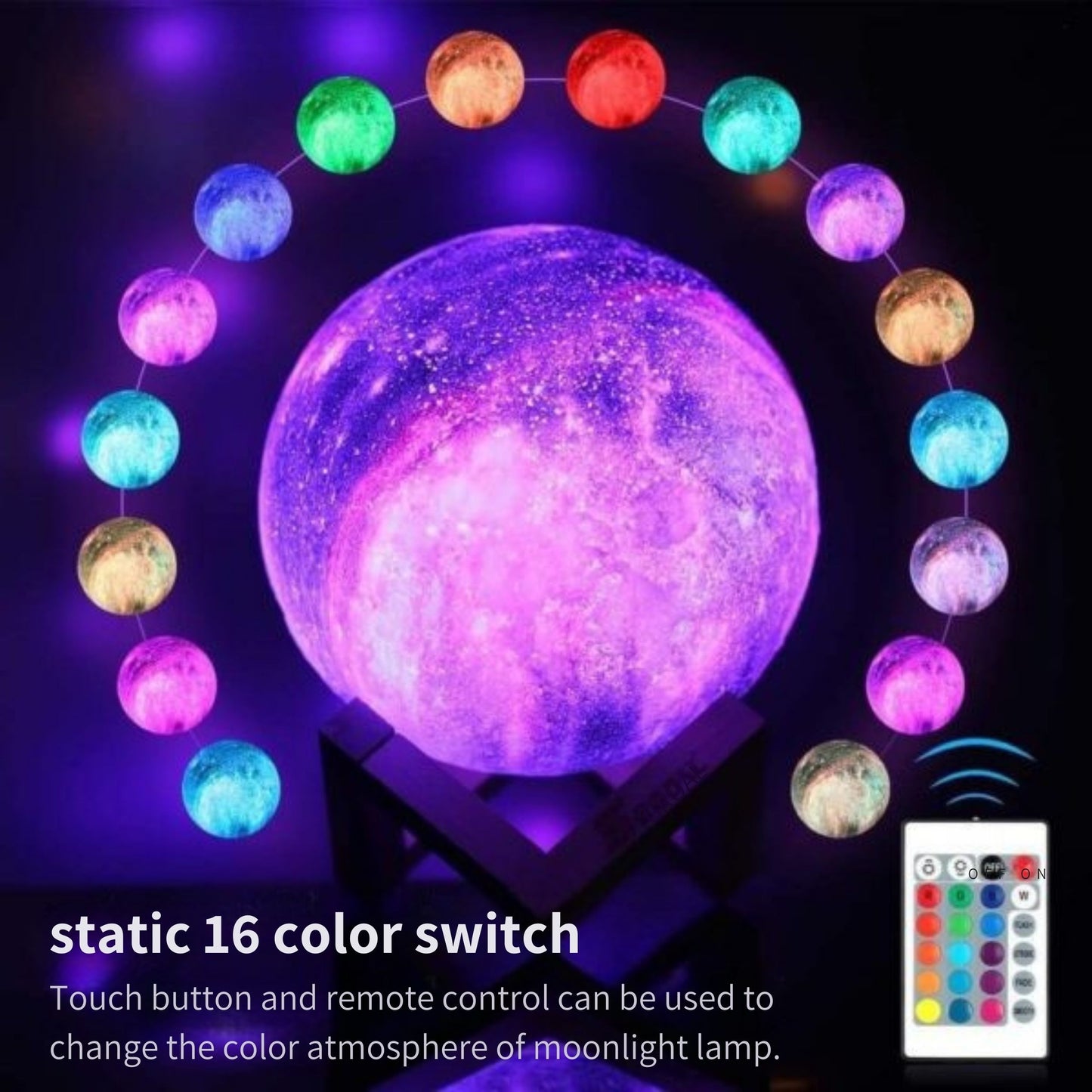 Moon Shaped Lamp LED Galaxy Light