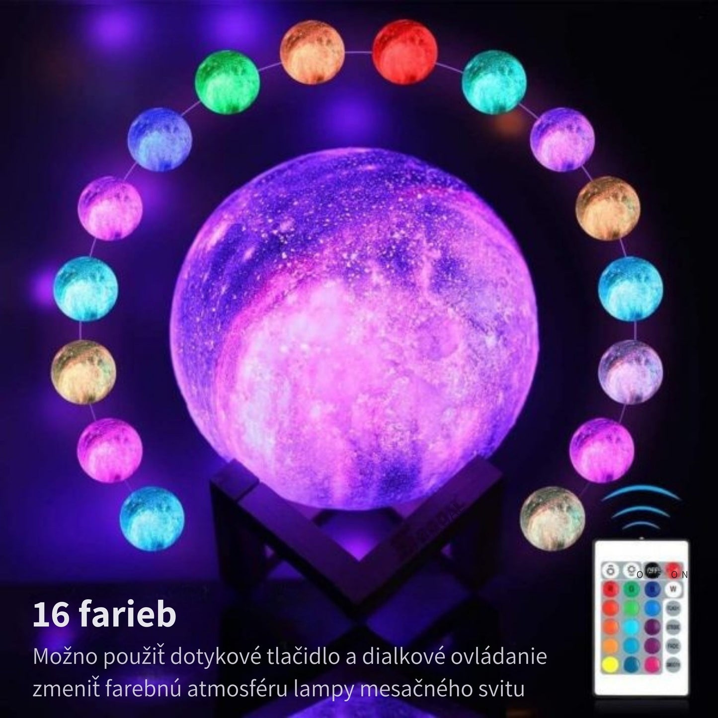Moon Shaped Lamp LED Galaxy Light