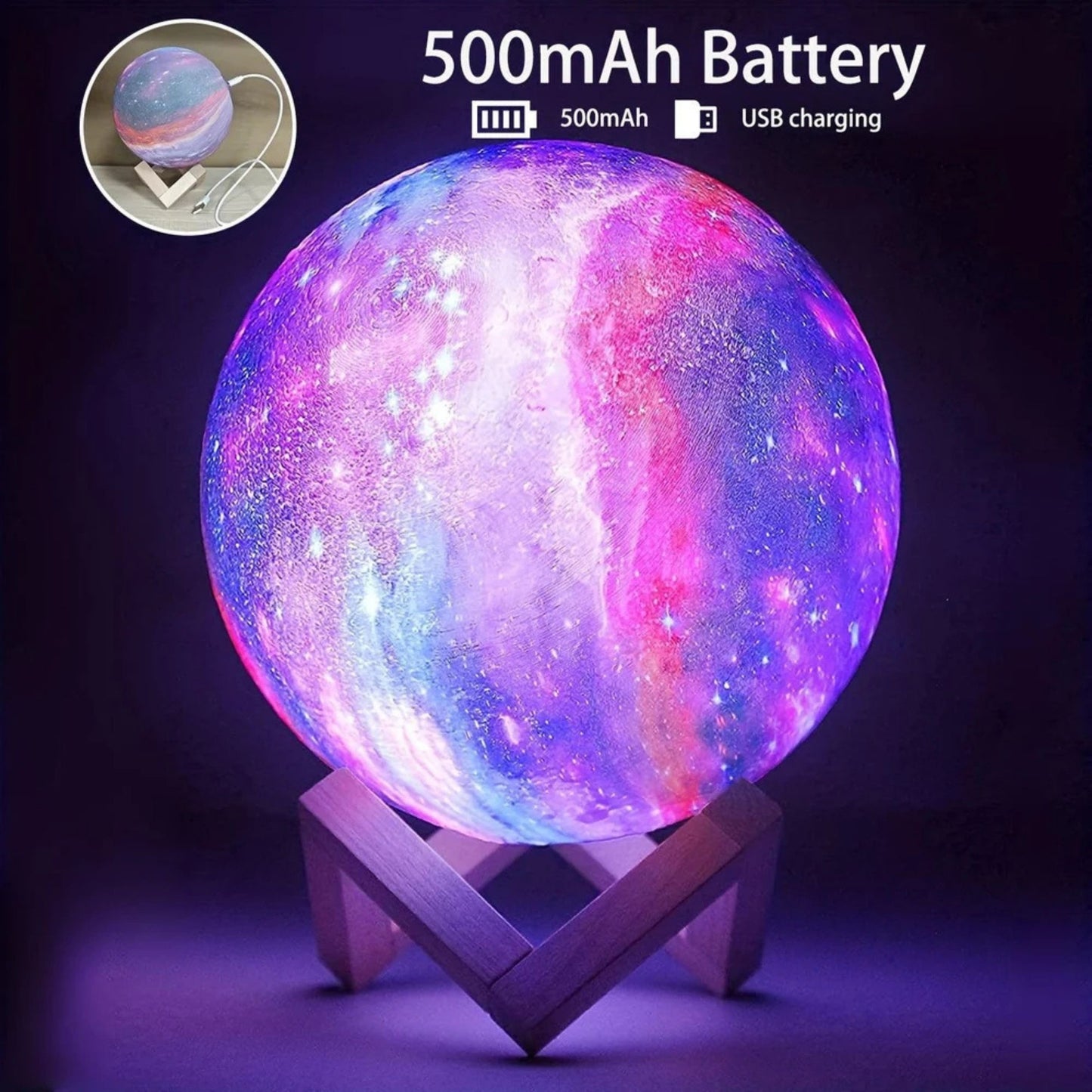 Moon Shaped Lamp LED Galaxy Light
