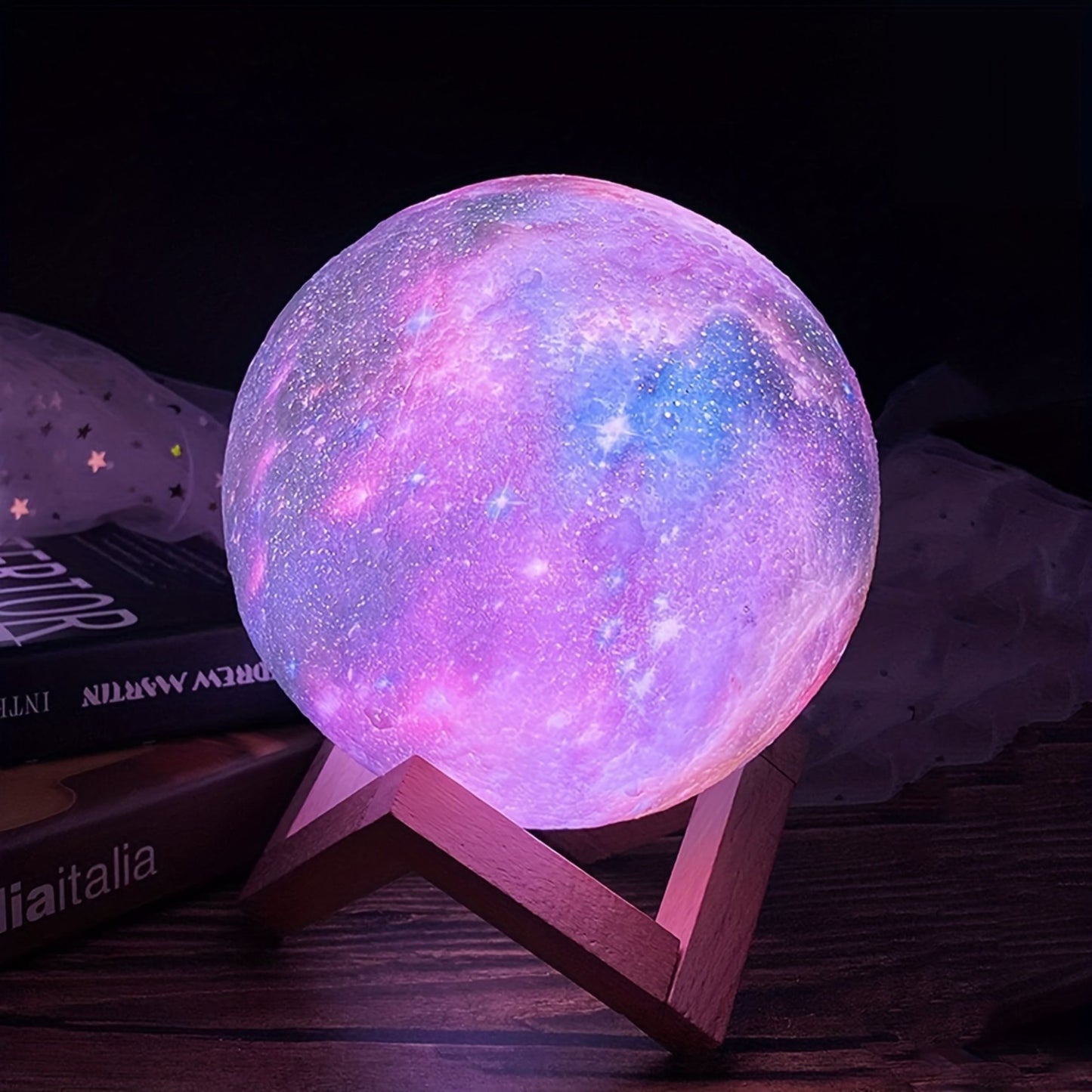 Moon Shaped Lamp LED Galaxy Light