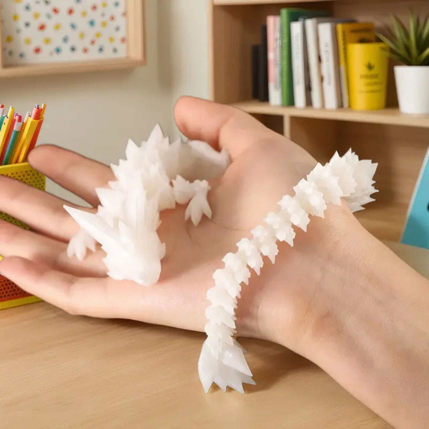 3D Printed Crystal Dragon Egg with Dragon Inside