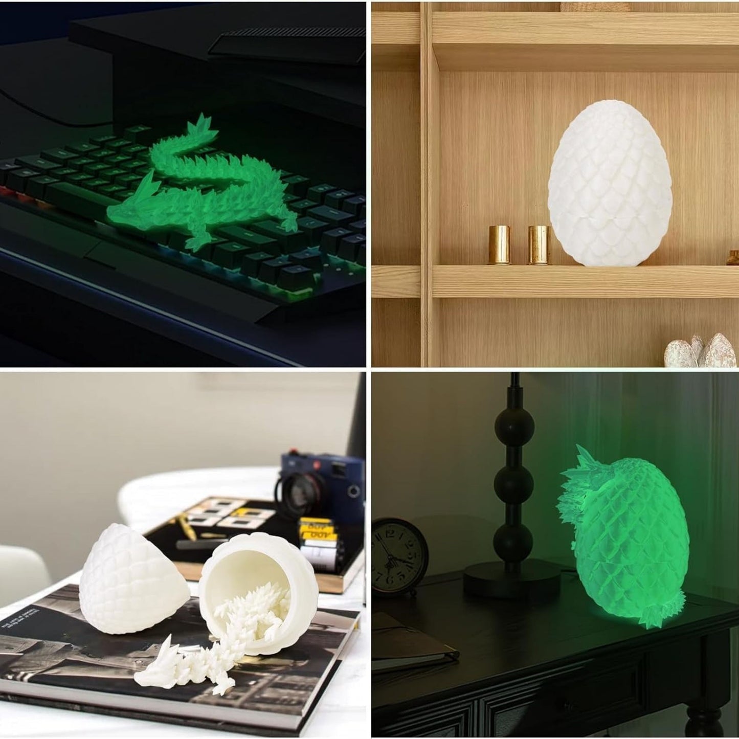 3D Printed Crystal Dragon Egg with Dragon Inside