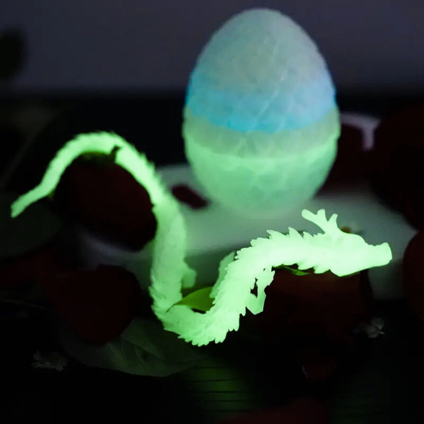 3D Printed Crystal Dragon Egg with Dragon Inside