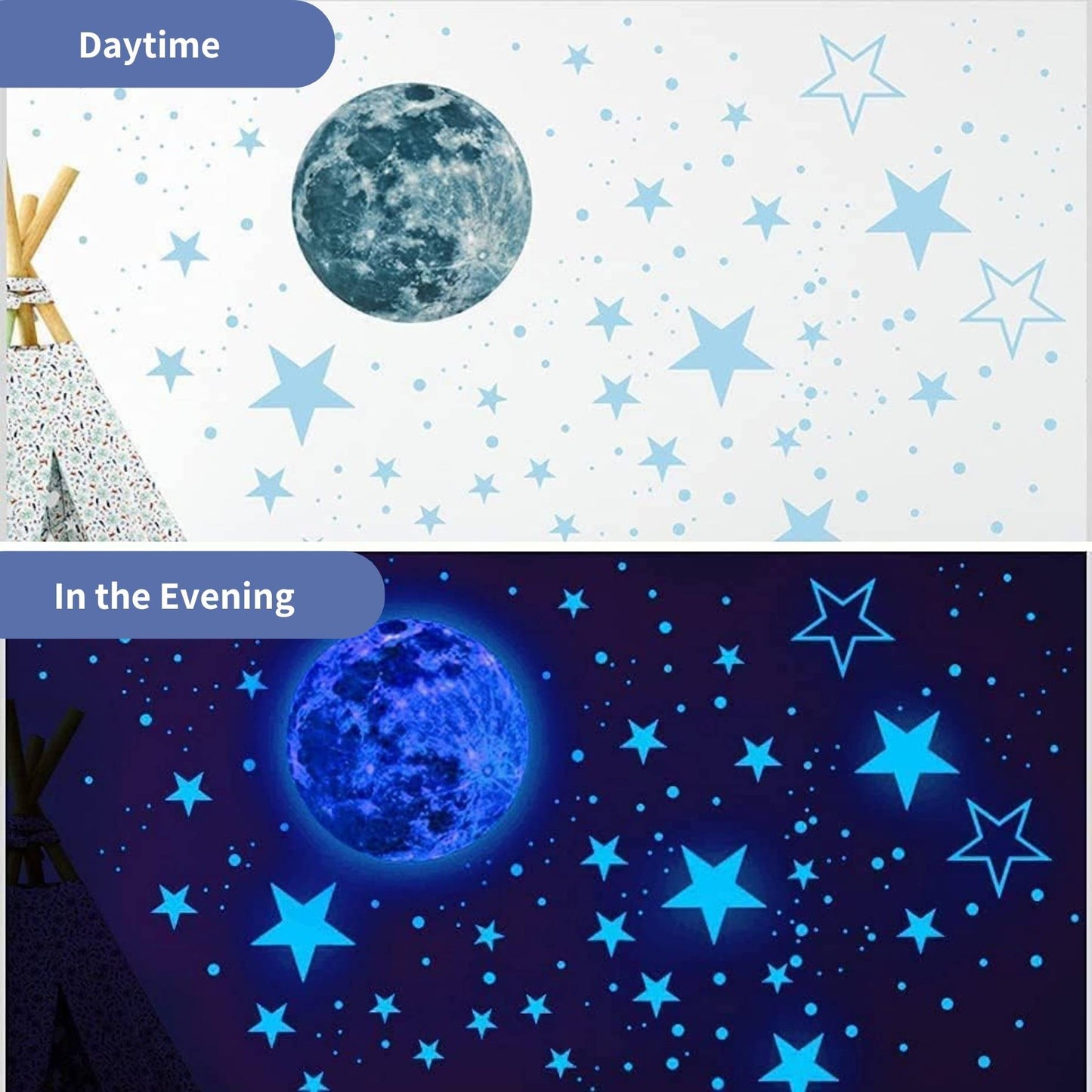 Glow in The Dark Stars for Ceiling Stickers