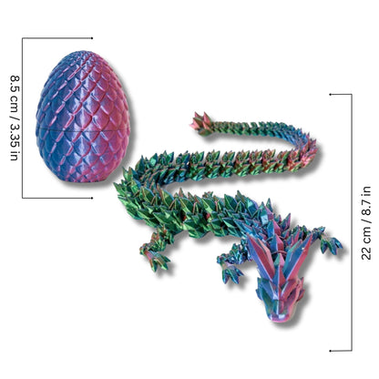 3D Printed Crystal Dragon Egg with Dragon Inside
