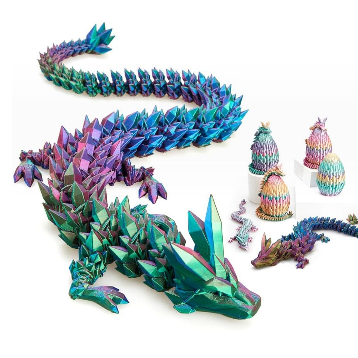 3D Printed Crystal Dragon Egg with Dragon Inside