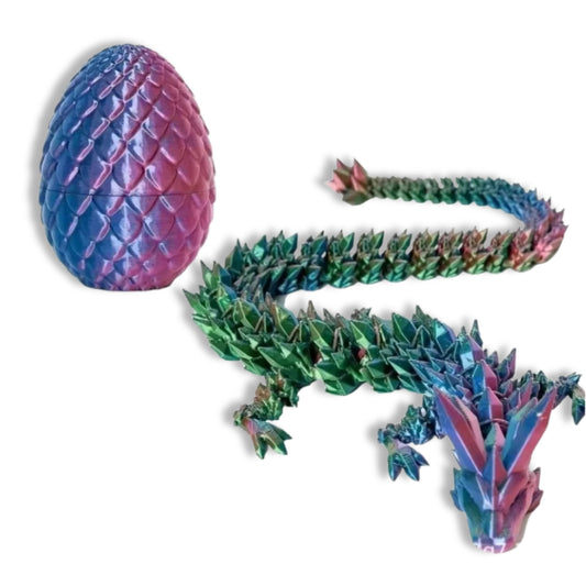 3D Printed Crystal Dragon Egg with Dragon Inside