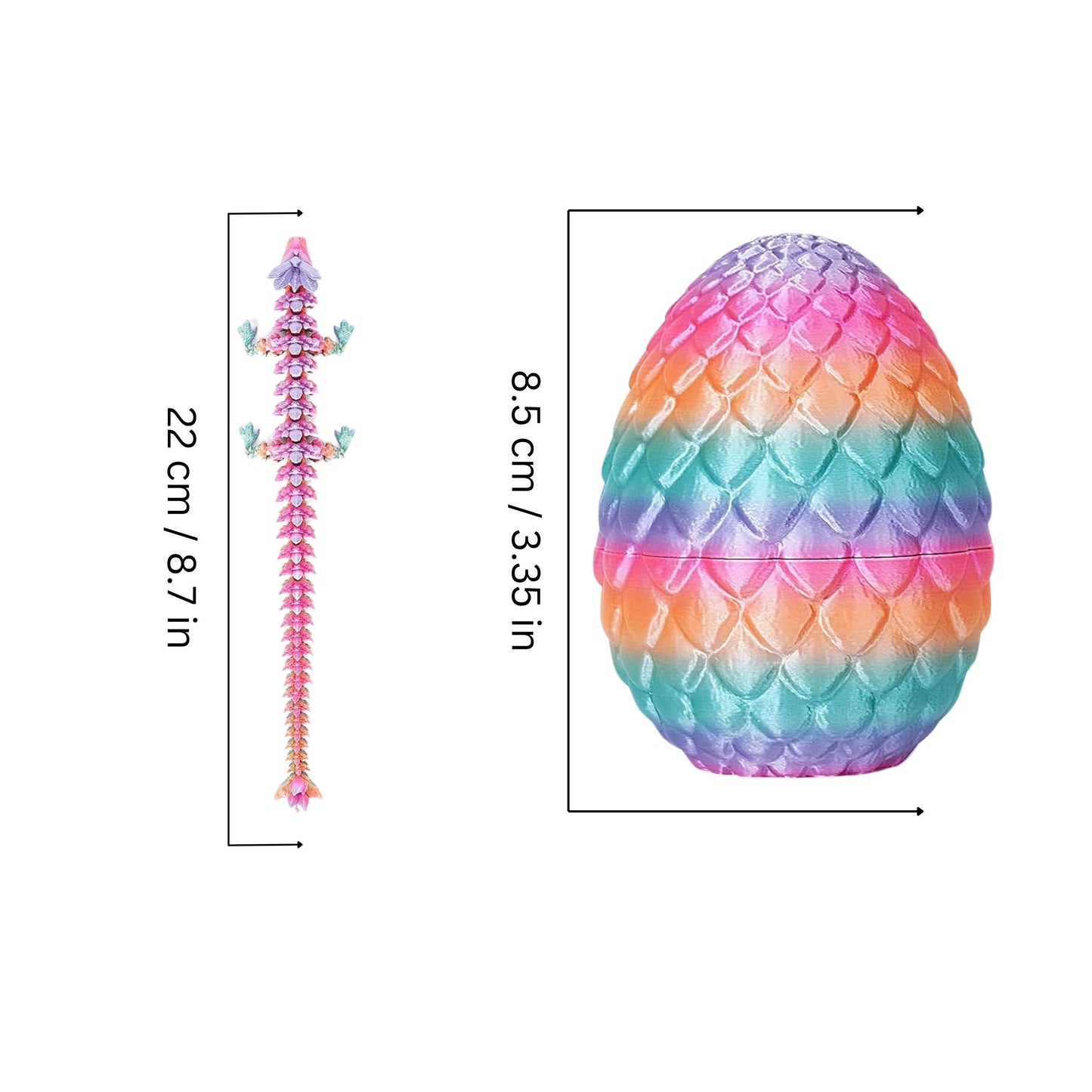 3D Printed Crystal Dragon Egg with Dragon Inside