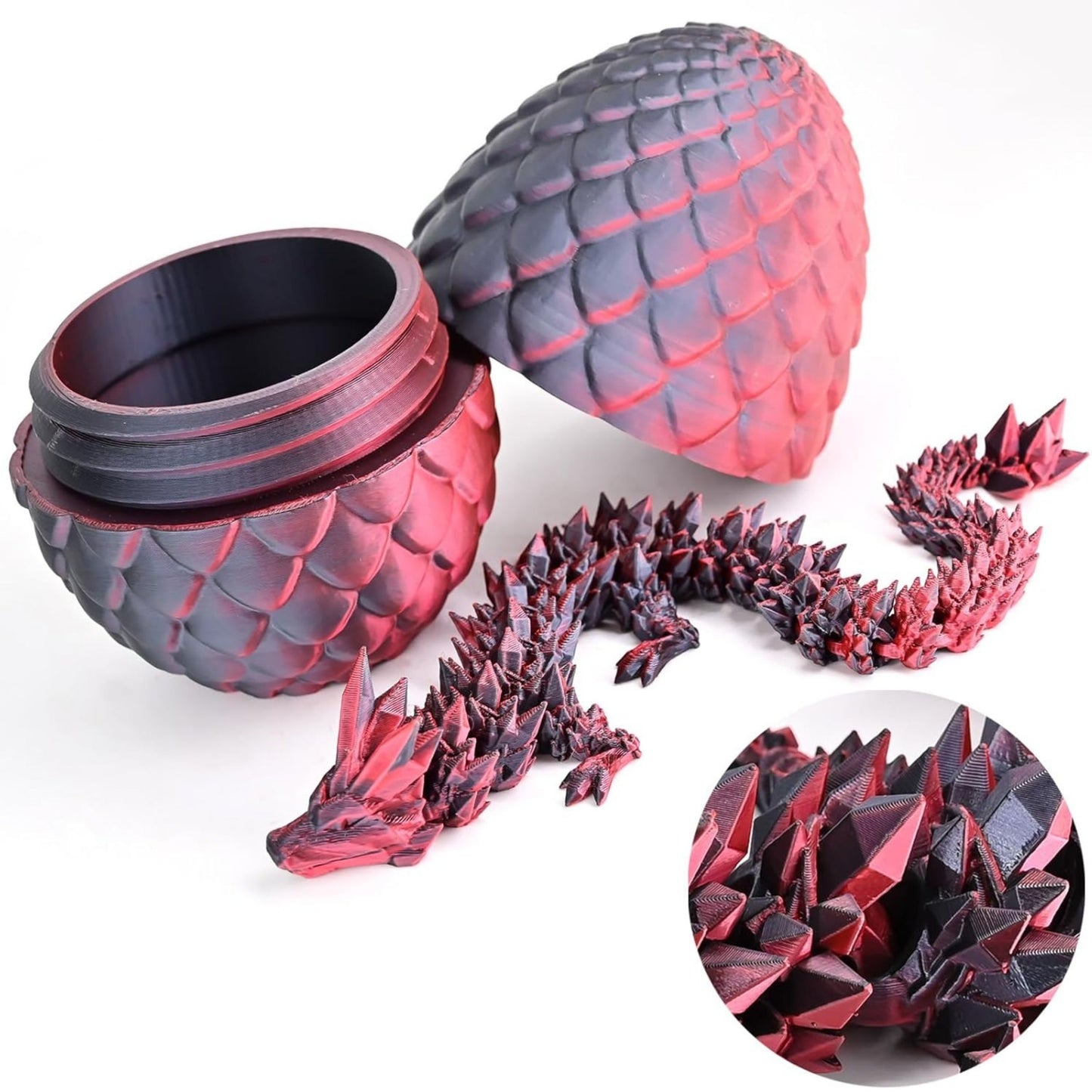 3D Printed Crystal Dragon Egg with Dragon Inside
