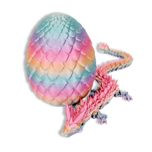 3D Printed Crystal Dragon Egg with Dragon Inside