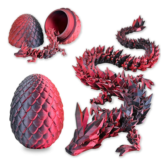 3D Printed Crystal Dragon Egg with Dragon Inside