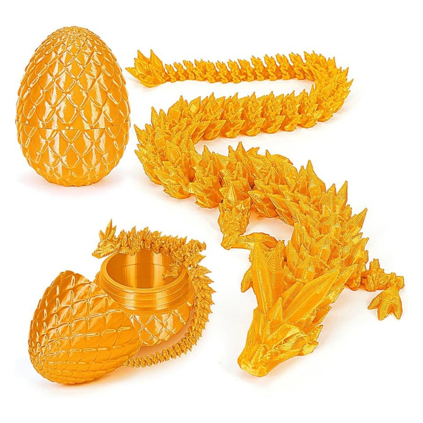 3D Printed Crystal Dragon Egg with Dragon Inside