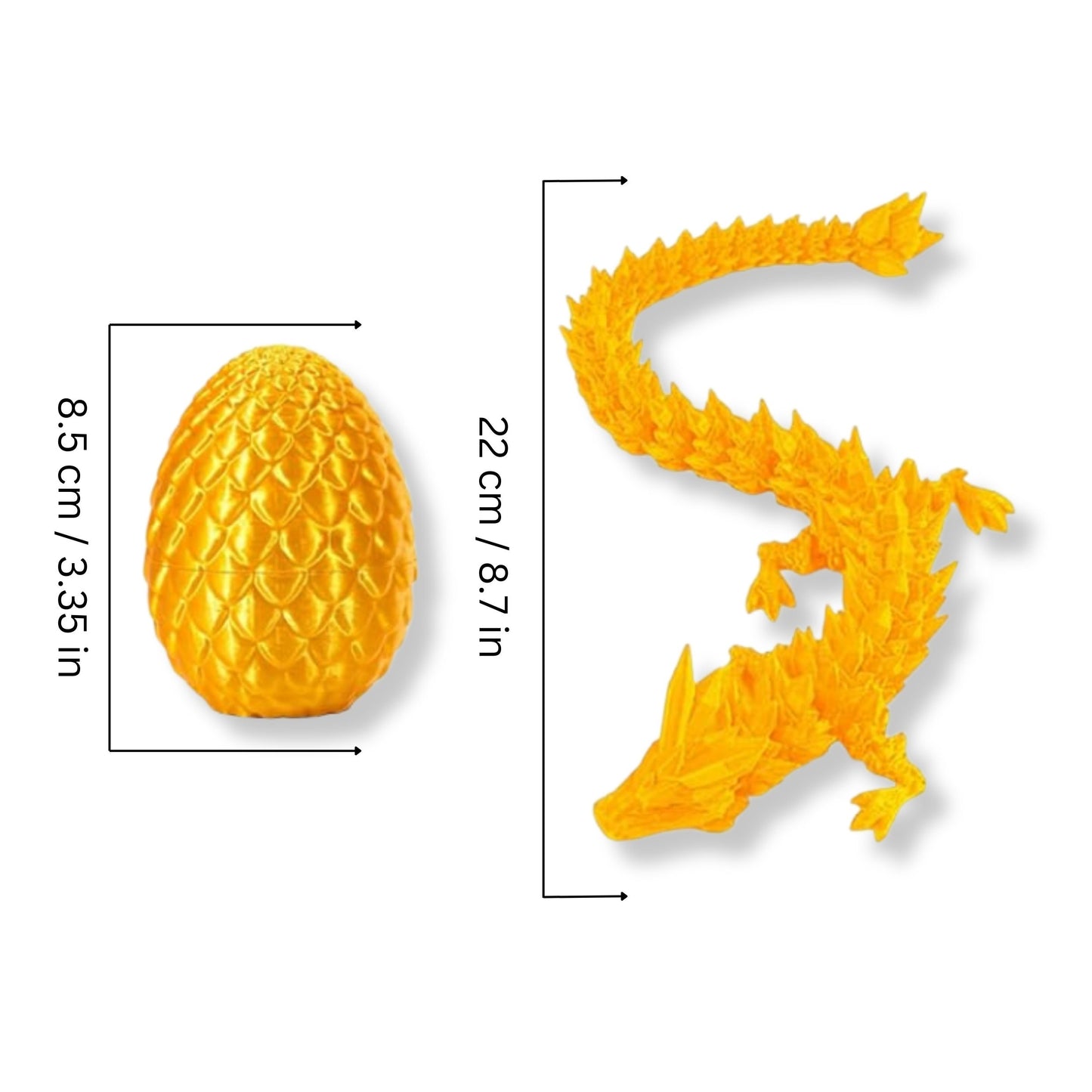 3D Printed Crystal Dragon Egg with Dragon Inside