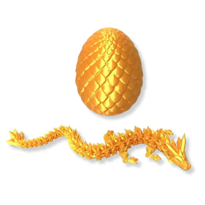 3D Printed Crystal Dragon Egg with Dragon Inside