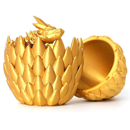 3D Printed Crystal Dragon Egg with Dragon Inside