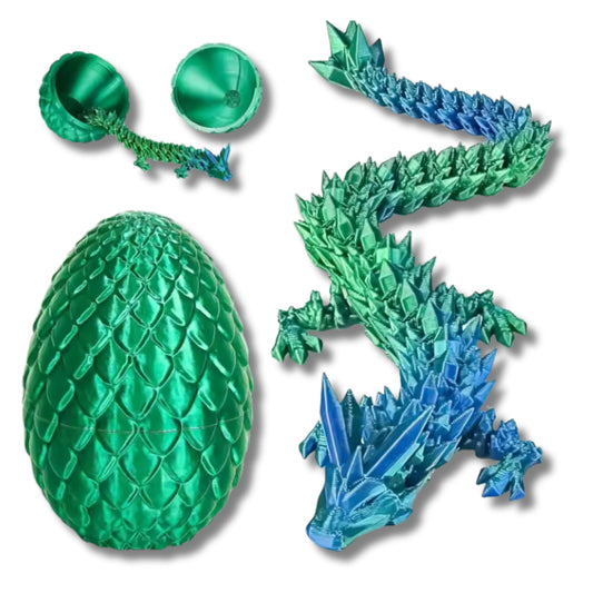 3D Printed Crystal Dragon Egg with Dragon Inside
