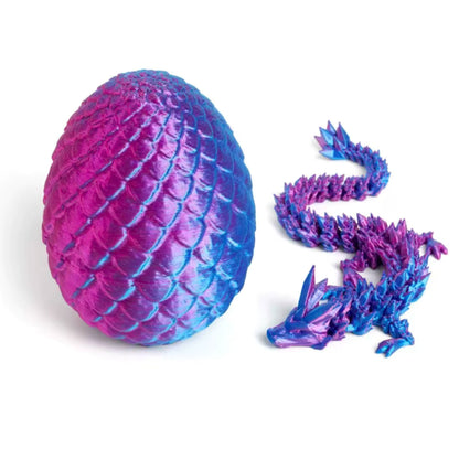 3D Printed Crystal Dragon Egg with Dragon Inside