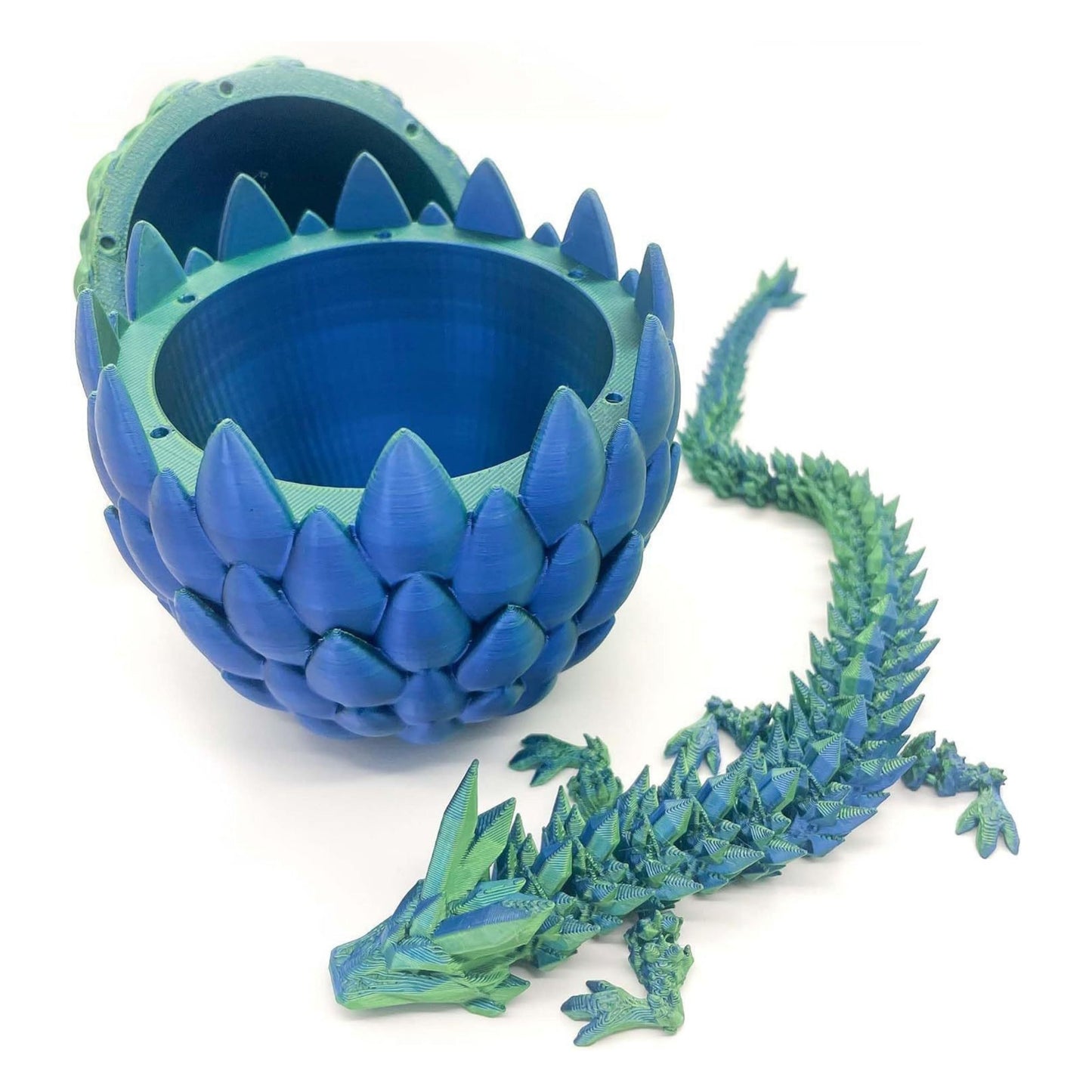 3D Printed Crystal Dragon Egg with Dragon Inside