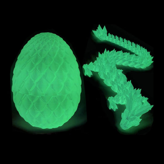 3D Printed Crystal Dragon Egg with Dragon Inside