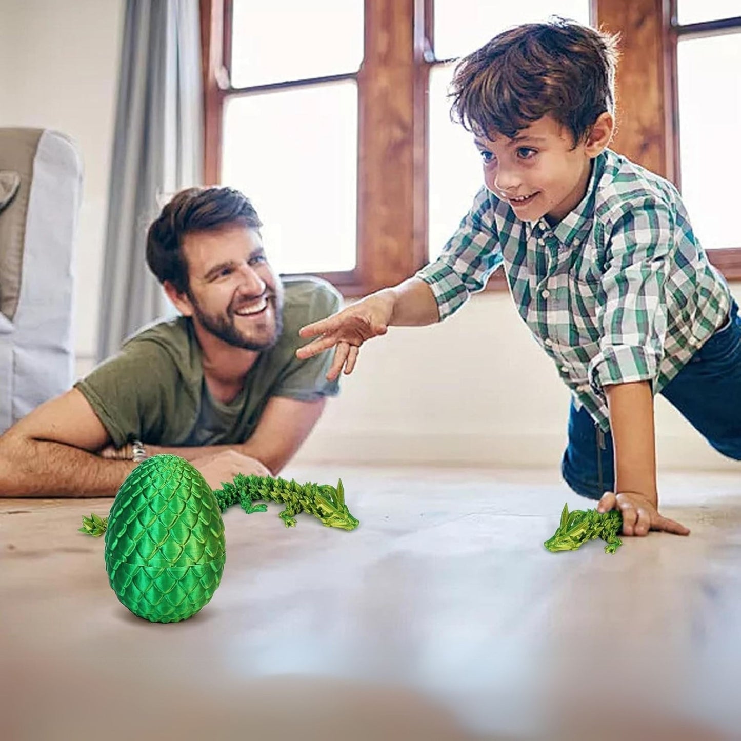 3D Printed Crystal Dragon Egg with Dragon Inside
