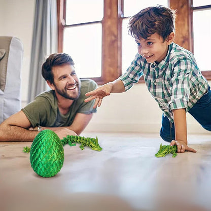 3D Printed Crystal Dragon Egg with Dragon Inside