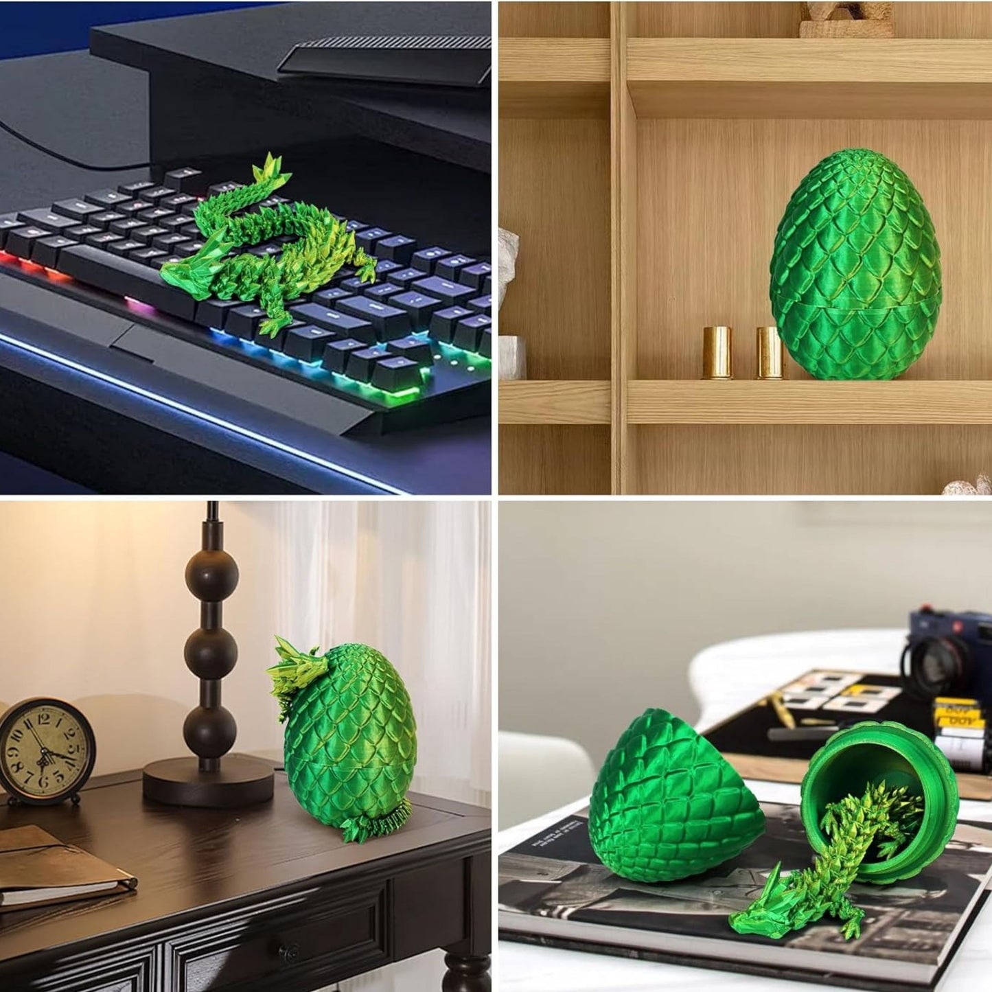 3D Printed Crystal Dragon Egg with Dragon Inside