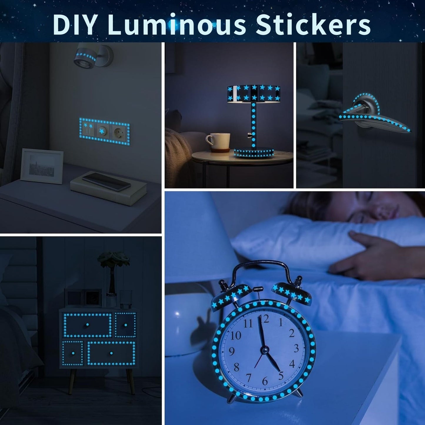 Glow in The Dark Unicorns and Stars for Ceiling Stickers