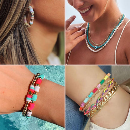 Colourful Polymer Clay bracelet making kits for Bracelets Making Friendship Bracelets